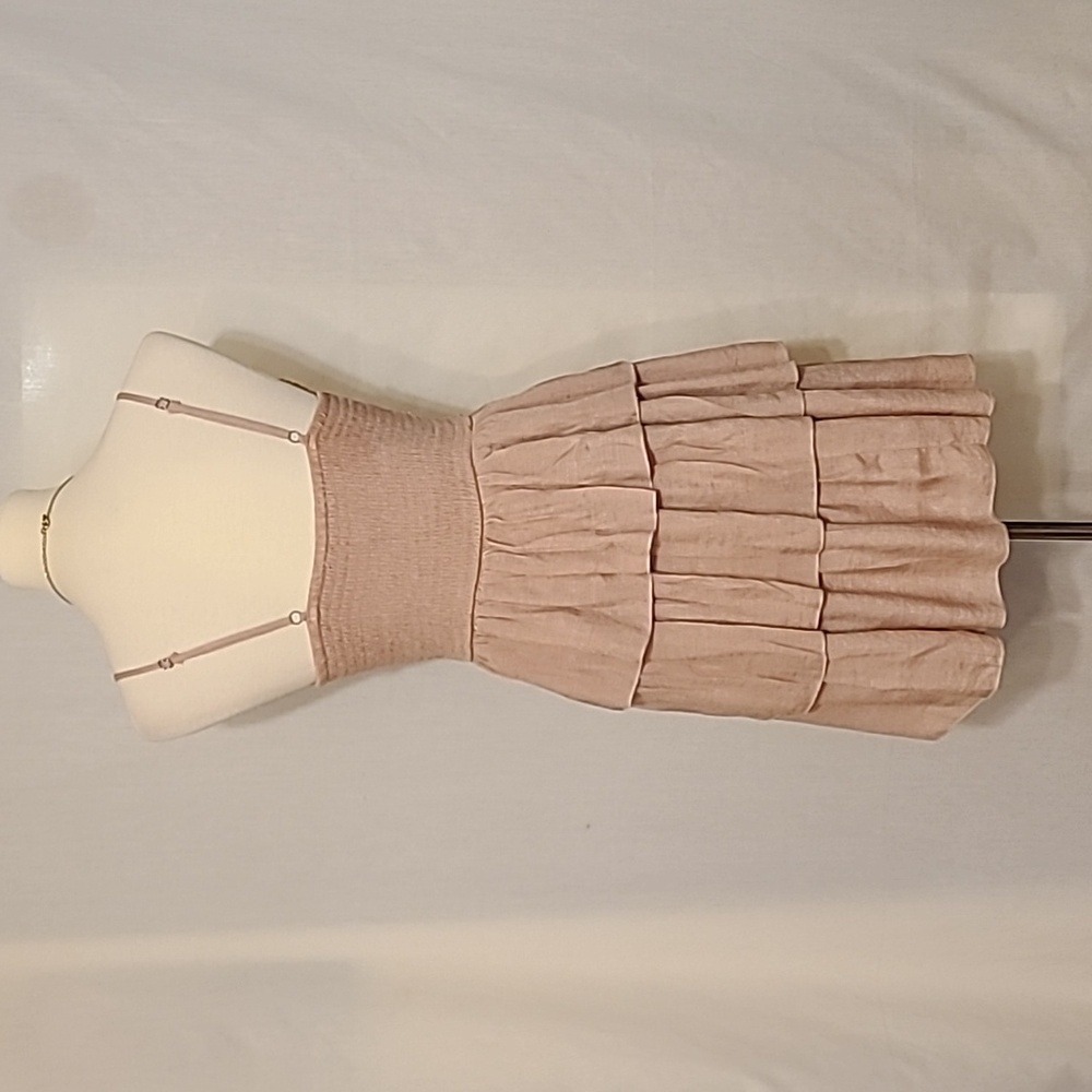 Rebellion Tan Lace Tiered Mini Dress - Picture 12 of 13